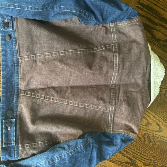 Colovos Multi Fleck Color block, Jacket Brown and Blue Women size Large - Picture 2 of 12